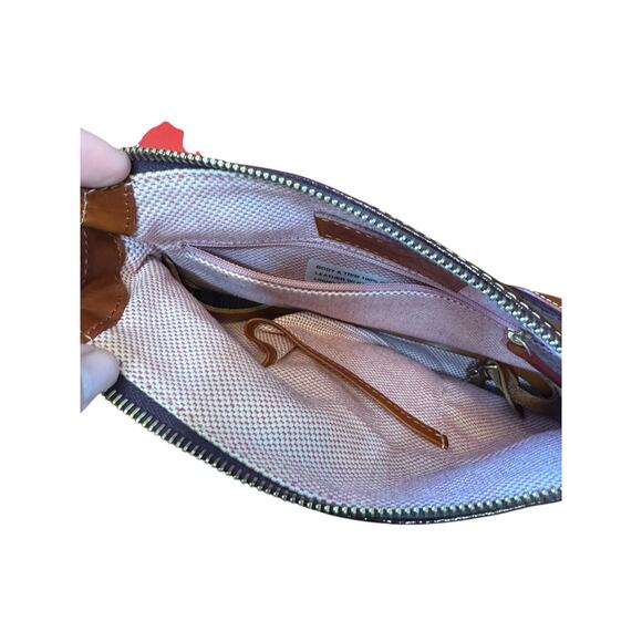 Dooney & Bourke Handbag Pouchette Purse Patent Leather Dark Plum Color PH49C NEW - Picture 12 of 14